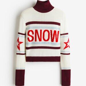 Perfect Moment H&M Intarsia-Knit Wool Sweater SNOW